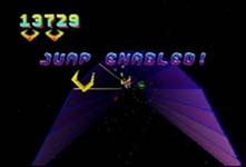 une photo d'Ã©cran de Tempest 2000 sur Atari Jaguar